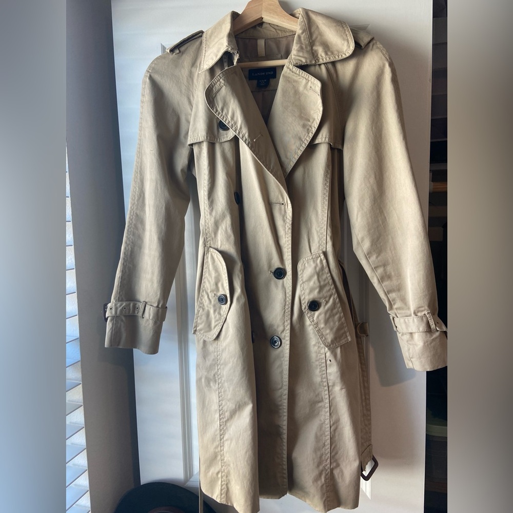 Lands End Vintage Trench Coat